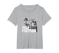 Graphisme emblématique de la Distribution de Films PAPL2625 T-Shirt, Femme Grandes Tailles, Gris Chiné, 1X