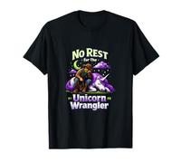 Graphisme équestre No Rest for The Unicorn Wrangler T-Shirt