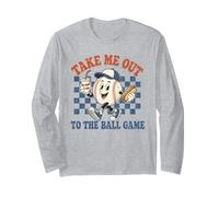 Graphisme Estival de Baseball Vintage Take Me Out to The Ball Manche Longue