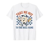 Graphisme Estival de Baseball Vintage Take Me Out to The Ball T-Shirt Graphique avec Valeur