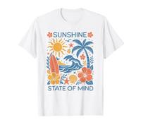 Graphisme Estival Vintage Sunshine State of Mind pour Les Vacances à la Plage T-Shirt