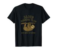 Graphisme Funny Sloth Running Team We Take It Slow T-Shirt