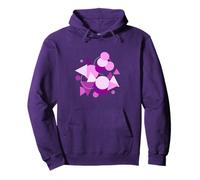 Graphisme Géométrique Violette et Prune - Art Abstrait Sweat à Capuche