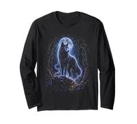 Graphisme Gothique Fantastique Blue Moon Wolf Mystic Forest Manche Longue