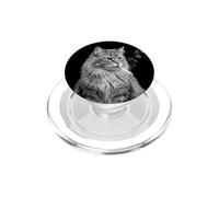 Graphisme Grunge Funny House Cat Smoking Y2K PopSockets PopGrip pour MagSafe