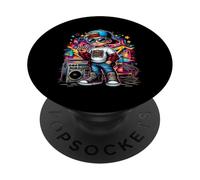 Graphisme illustrant Graffiti Cool Hip Hop Guy PopSockets PopGrip Adhésif