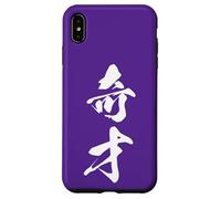 Graphisme Kanji Japonais Cool '奇才' (Génie) Coque pour iPhone XS Max
