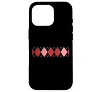 Graphisme marron, rouge, bordeaux, diamants vieillis Coque pour iPhone 16 Pro
