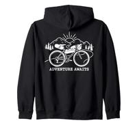 Graphisme Minimaliste Bikepacking Gravel Trail Sweat à Capuche