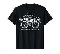 Graphisme Minimaliste Bikepacking Gravel Trail T-Shirt Graphique avec Valeur