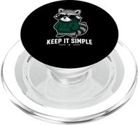 Graphisme Minimaliste Keep It Simple Raccoon PopSockets PopGrip pour MagSafe