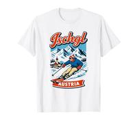 Graphisme montagnard rétro de la Station de Ski d'Ischgl, Autriche T-Shirt
