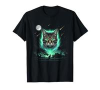 Graphisme Nocturne de Mystic Barn Cat Glowing Moon Farm T-Shirt