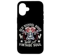 Graphisme Old Retro School Rider Vintage Soul Biker Rider Coque pour iPhone 16