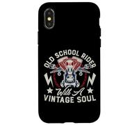 Graphisme Old Retro School Rider Vintage Soul Biker Rider Coque pour iPhone X/XS