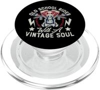 Graphisme Old Retro School Rider Vintage Soul Biker Rider PopSockets PopGrip pour MagSafe