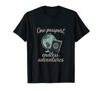 Graphisme One Passport Endless Adventures Travel Wanderlust T-Shirt