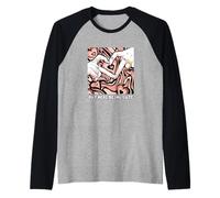 Graphisme Peach Out Here Being Cute Peach Manche Raglan
