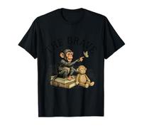 Graphisme pour bébé Cute Monkey Punch The Brave Book Lovers Library T-Shirt