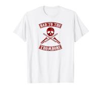 Graphisme Pun Skull de Bad to The Trombone T-Shirt
