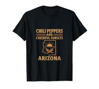 Graphisme rétro Arizona Chili Pepper Sunset State Pride T-Shirt