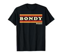 Graphisme rétro Bondy France des années 80 T-Shirt
