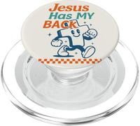 Graphisme rétro chrétien Jésus a Une Croix sur Le Dos PopSockets PopGrip pour MagSafe