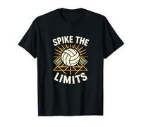 Graphisme rétro de Spike The Limits pour Le Volleyball T-Shirt
