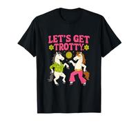 Graphisme rétro des années 70 avec Funny Lets Get Trotty Horse Disco T-Shirt