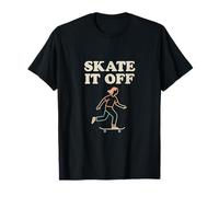 Graphisme rétro Skate It Off en lettres majuscules T-Shirt