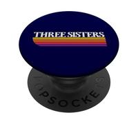 Graphisme rétro Three Sisters Oregon - Three Sisters Or PopSockets PopGrip Adhésif