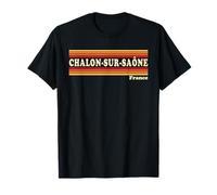 Graphisme rétro Vintage des années 80 Chalon-sur-Saône France T-Shirt
