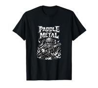 Graphisme Rock rétro de Paddle to The Metal Pickleball T-Shirt