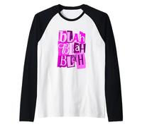 Graphisme Rose Blah-X3 Manche Raglan