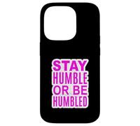 Graphisme rose L'importance de l'humilité Coque pour iPhone 14 Pro