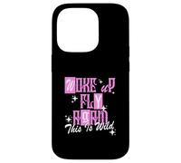 Graphisme Rose Woke Up Fly Again de Couleur Rose Coque pour iPhone 14 Pro