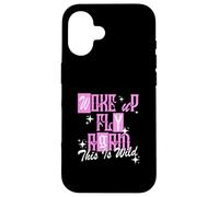 Graphisme Rose Woke Up Fly Again de Couleur Rose Coque pour iPhone 16
