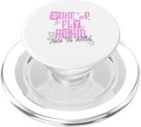 Graphisme Rose Woke Up Fly Again de Couleur Rose PopSockets PopGrip pour MagSafe