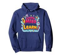 Graphisme Scolaire « Little Miss Pre K Ready to Learn » Sweat à Capuche, Unisexe pour Adultes, Bleu Marine, M