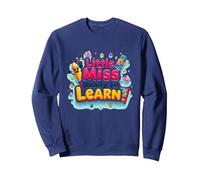 Graphisme Scolaire « Little Miss Pre K Ready to Learn » Sweatshirt, Unisexe pour Adultes, Bleu Marine, XL