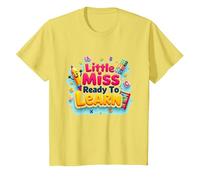 Graphisme Scolaire « Little Miss Pre K Ready to Learn » T-Shirt, Enfant, Citron, 2 Ans