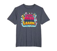 Graphisme Scolaire « Little Miss Pre K Ready to Learn » T-Shirt, Homme Grandes Tailles, Bleu Chiné, 2X Tall