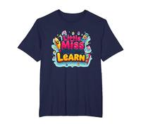 Graphisme Scolaire « Little Miss Pre K Ready to Learn » T-Shirt, Homme Grandes Tailles, Bleu Marine, 2X Tall