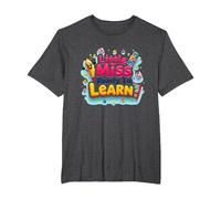 Graphisme Scolaire « Little Miss Pre K Ready to Learn » T-Shirt, Homme Grandes Tailles, Chiné Foncé, 2X Tall