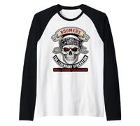 Graphisme Skull Biker de la génération légendaire de Boomers Manche Raglan