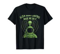 Graphisme spatial rétro d'Alien Mind Control T-Shirt