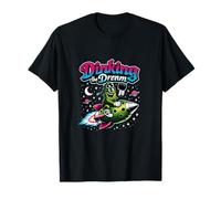 Graphisme Spatial rétro Dinking The Dream Pickleball T-Shirt