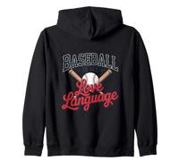 Graphisme Sportif pour Fans de Baseball, C'est Mon langage d'amour Sweat à Capuche