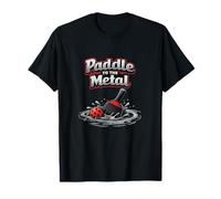 Graphisme Sportif rétro de Paddle to The Metal Pickleball T-Shirt