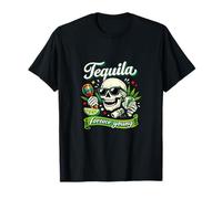 Graphisme Tequila Forever Young Skull Party Crew T-Shirt